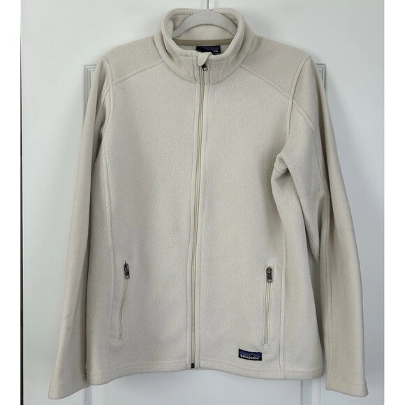 Patagonia Simple Synchilla Fleece Full Zip Jacket Womens Size Large Ivory READ - Picture 2 of 10
